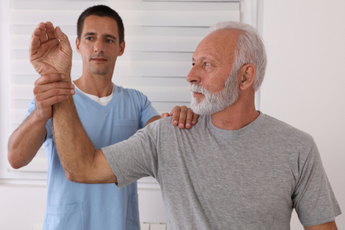 Shoulder stretches for pain — working with a physical therapist shutterstock 1519575056 shoulder stretches for pain