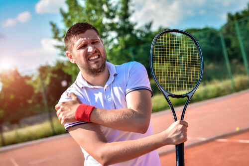 Shoulder pain when moving arm across body
