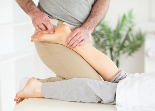 What can physical therapists do for tight calf muscles and foot pain?