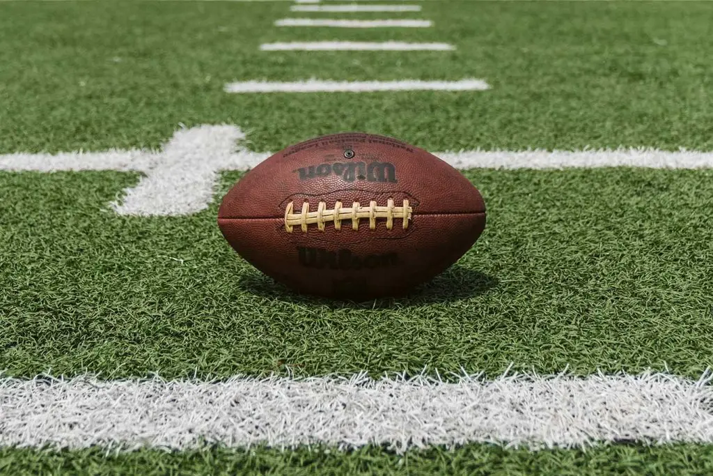 Football on field
